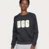 Ugg Madeline Fuzzy Logo Crewneck - Sweater - Black / Cream